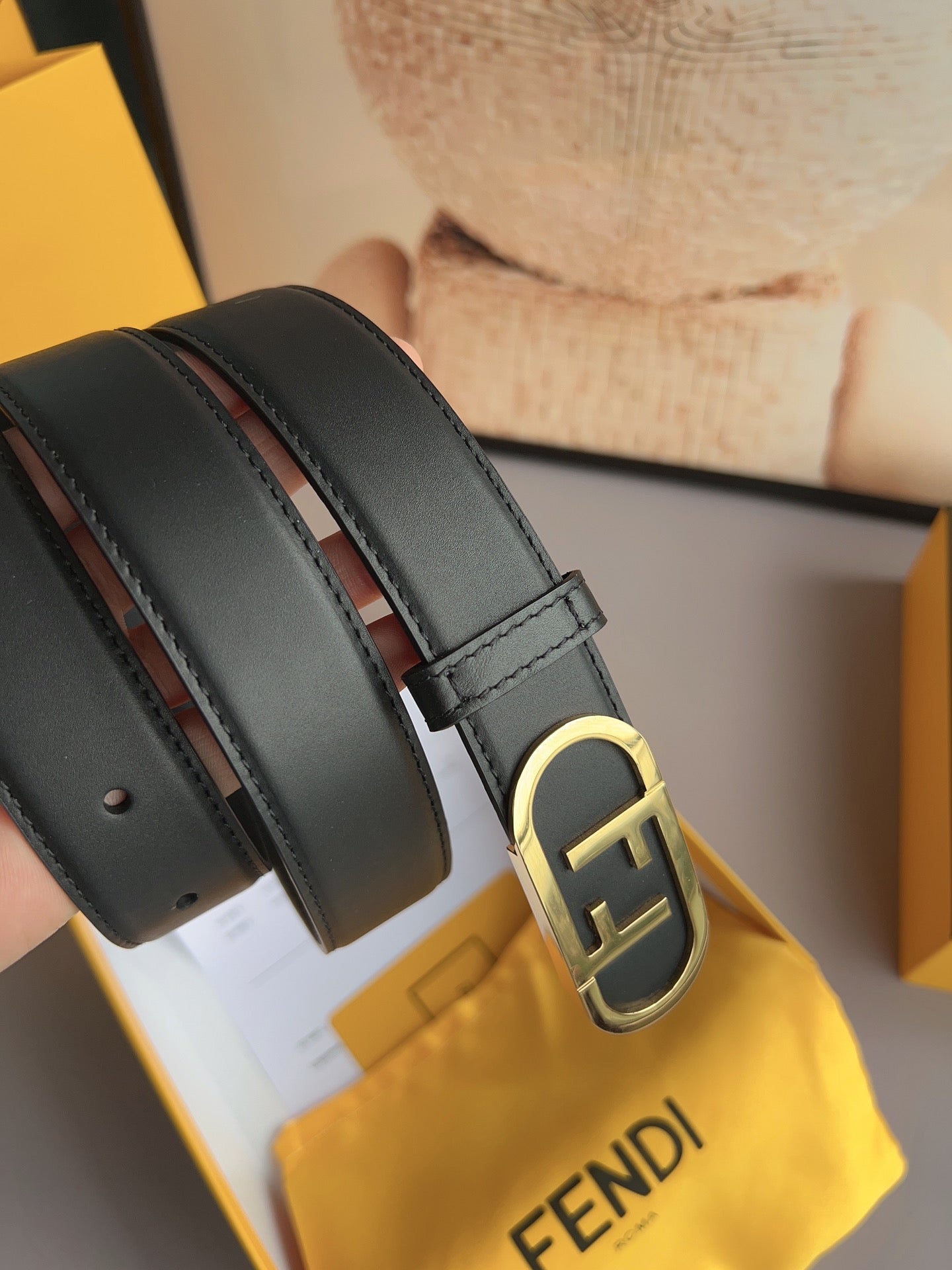 BL261 Fendi Women's 3.0 cm Leather Belt