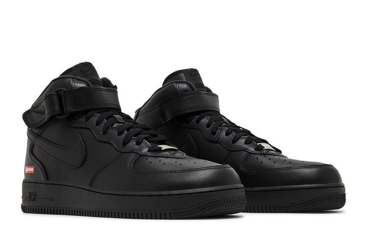 Supreme x Nike Air Force 1 Mid 'Box Logo - Triple Black'