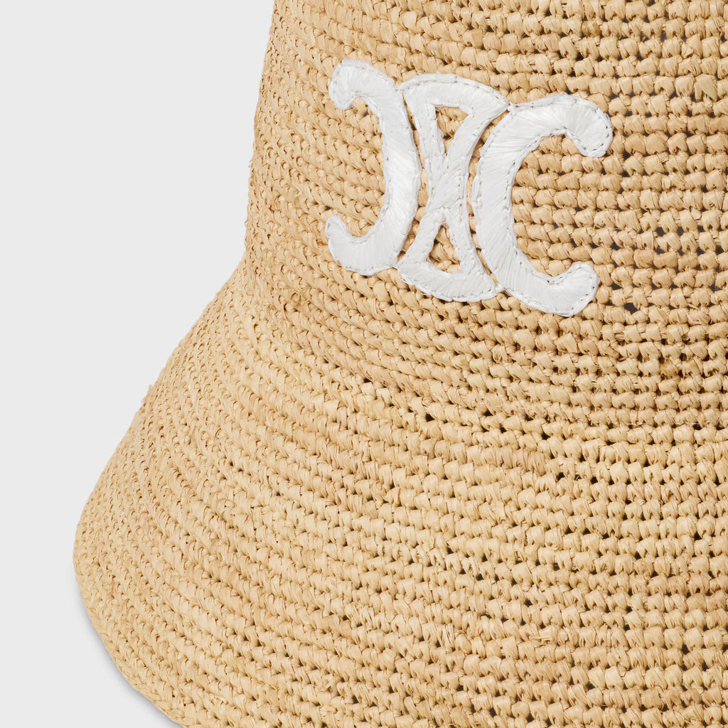 Triomphe bucket hat IN raffia