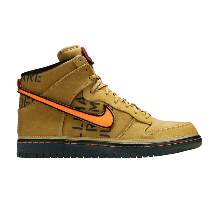 Nike Dunk Hi Premium Qs 'Galaxy' — Flt Gold/Total Orange