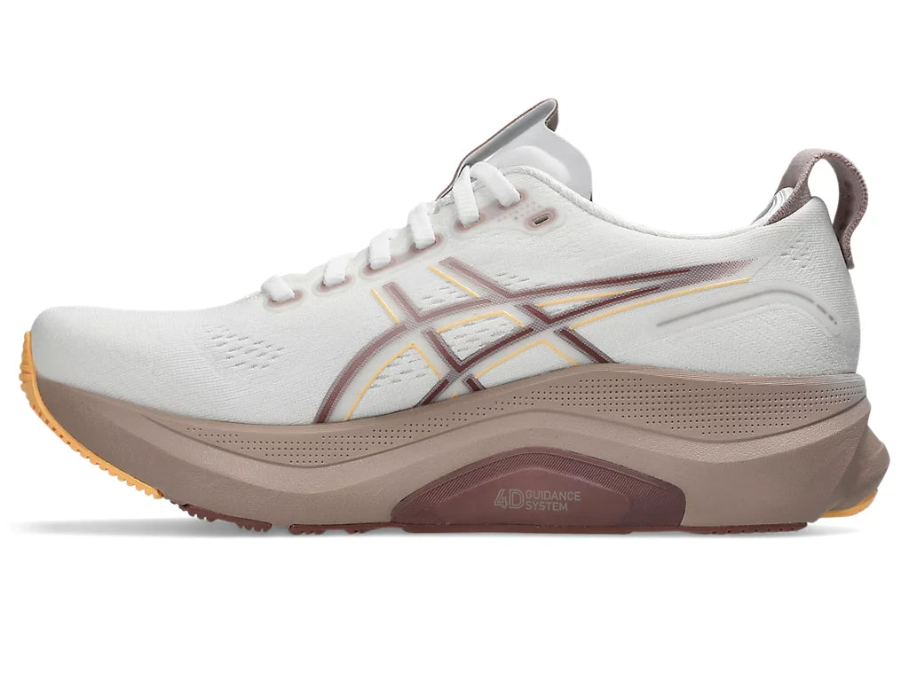 Womens ASICS Gel Kayano 32 Wide- White/Orange Glow