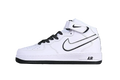 Nike Air Force 1 Mid "All White/Black"