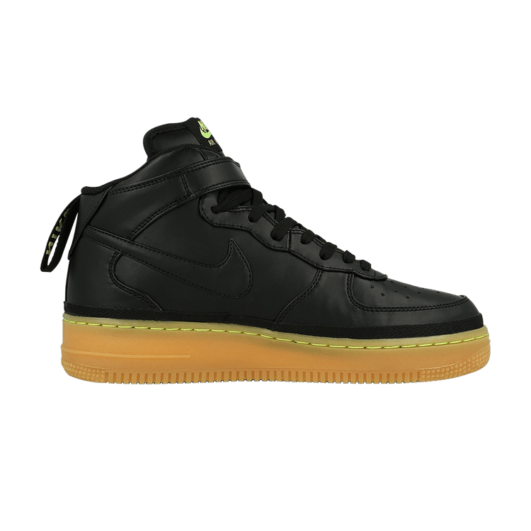 Nike Air Force 1 Mid LV8 GS 'Black Gum Volt'