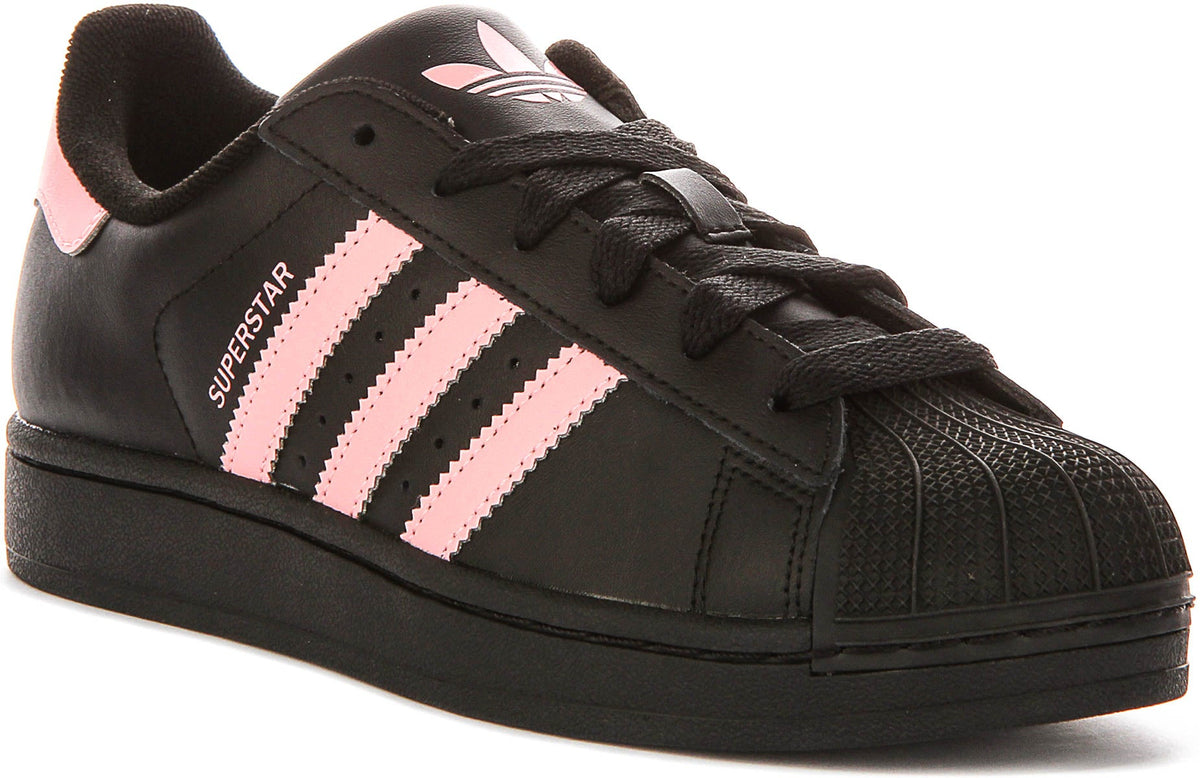 Adidas Superstar II J In Black Pink For Juniors