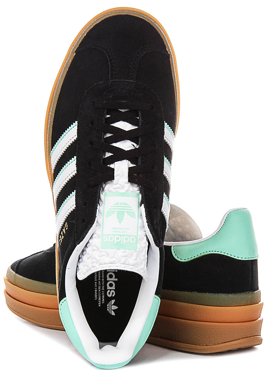 Adidas Gazelle Bold J In Black White For Junior