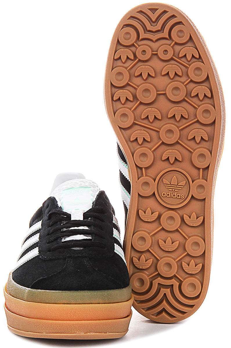 Adidas Gazelle Bold J In Black White For Junior
