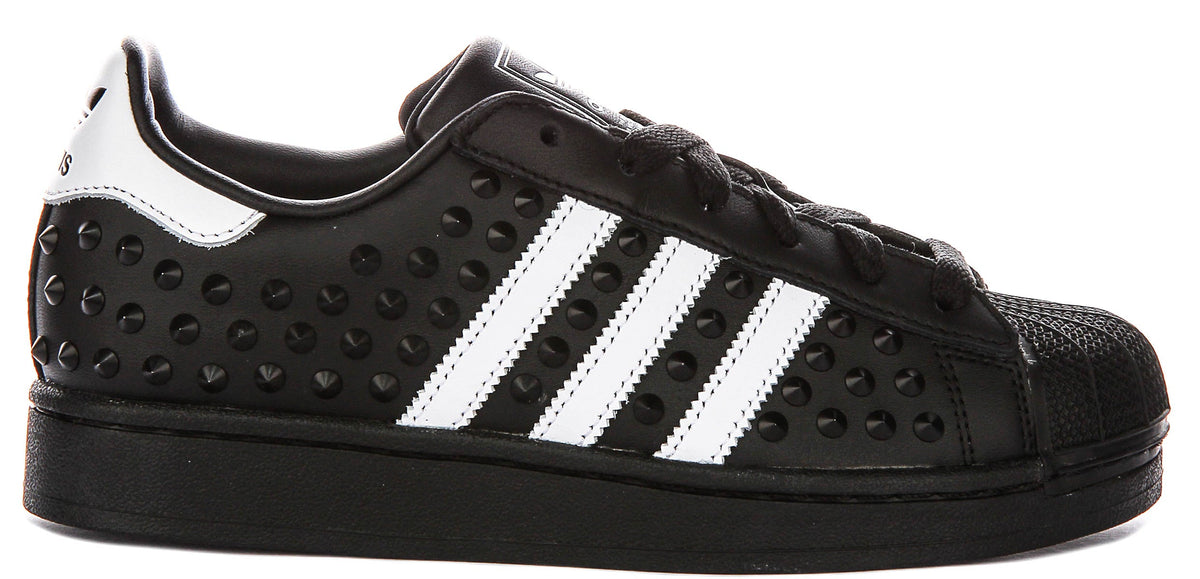 Adidas Superstar II Studs In Black White For Women