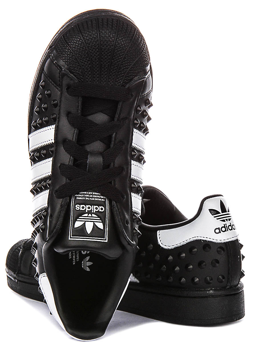 Adidas Superstar II Studs In Black White For Women