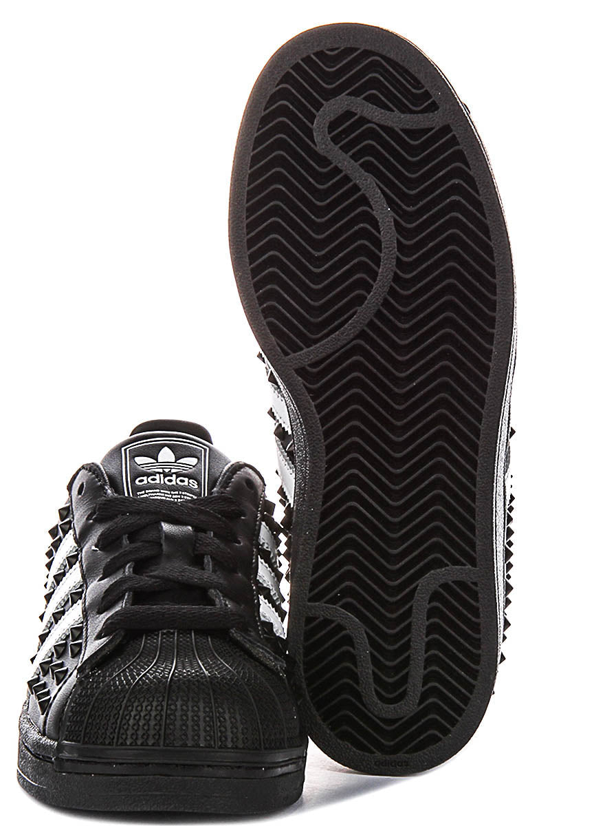 Adidas Superstar II Studs In Black White For Women