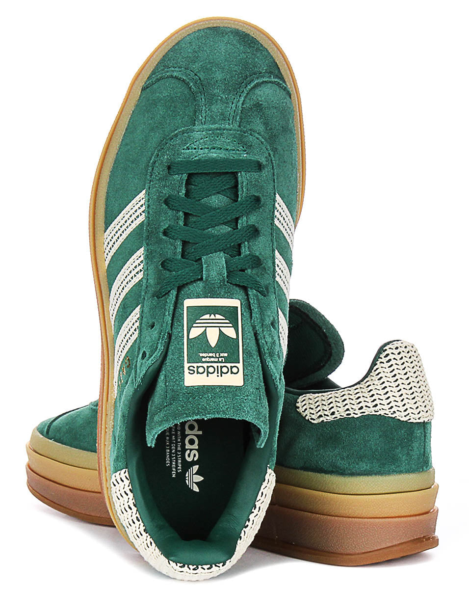 Adidas Gazelle Bold W In Green Gold For Women