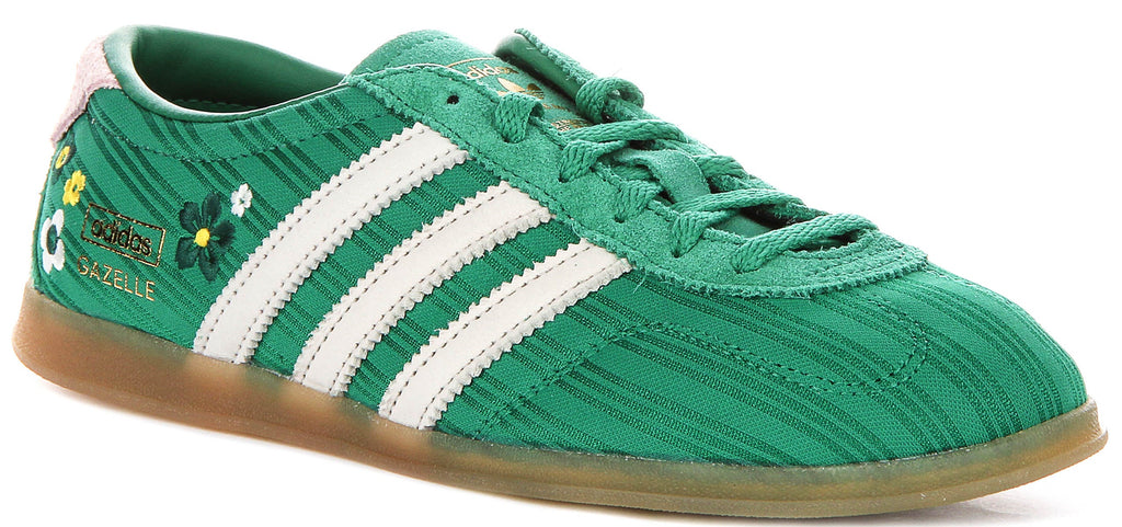Adidas Gazelle Lo Pro X Liberty Colab In Green Pink For Women