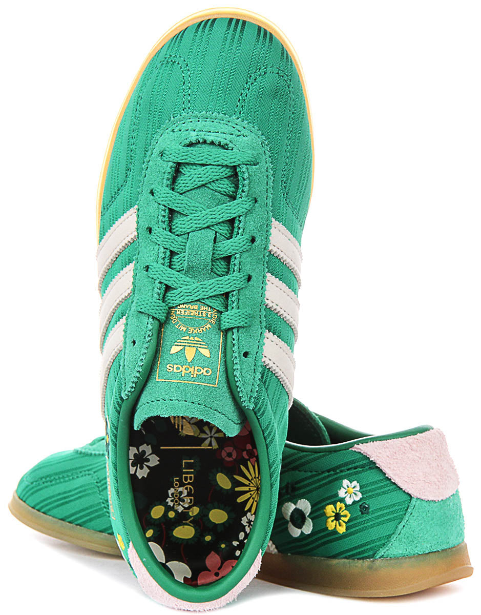 Adidas Gazelle Lo Pro X Liberty Colab In Green Pink For Women