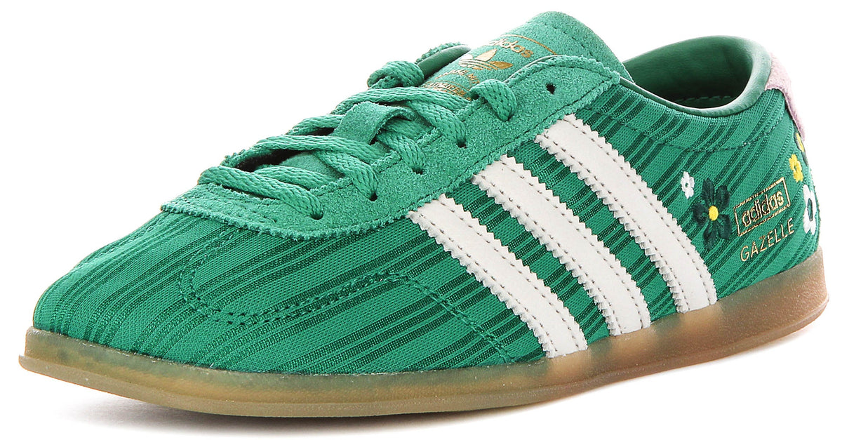Adidas Gazelle Lo Pro X Liberty Colab In Green Pink For Women