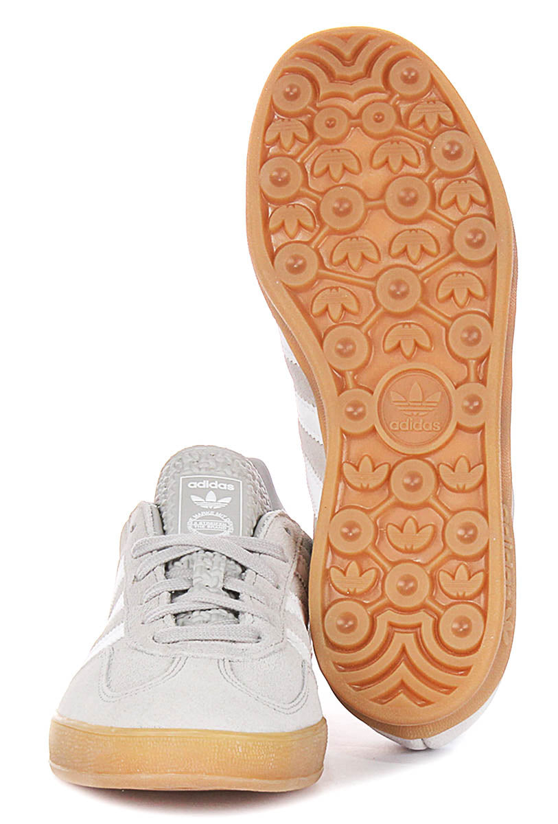 Adidas Gazelle Indoor In Grey White For Men