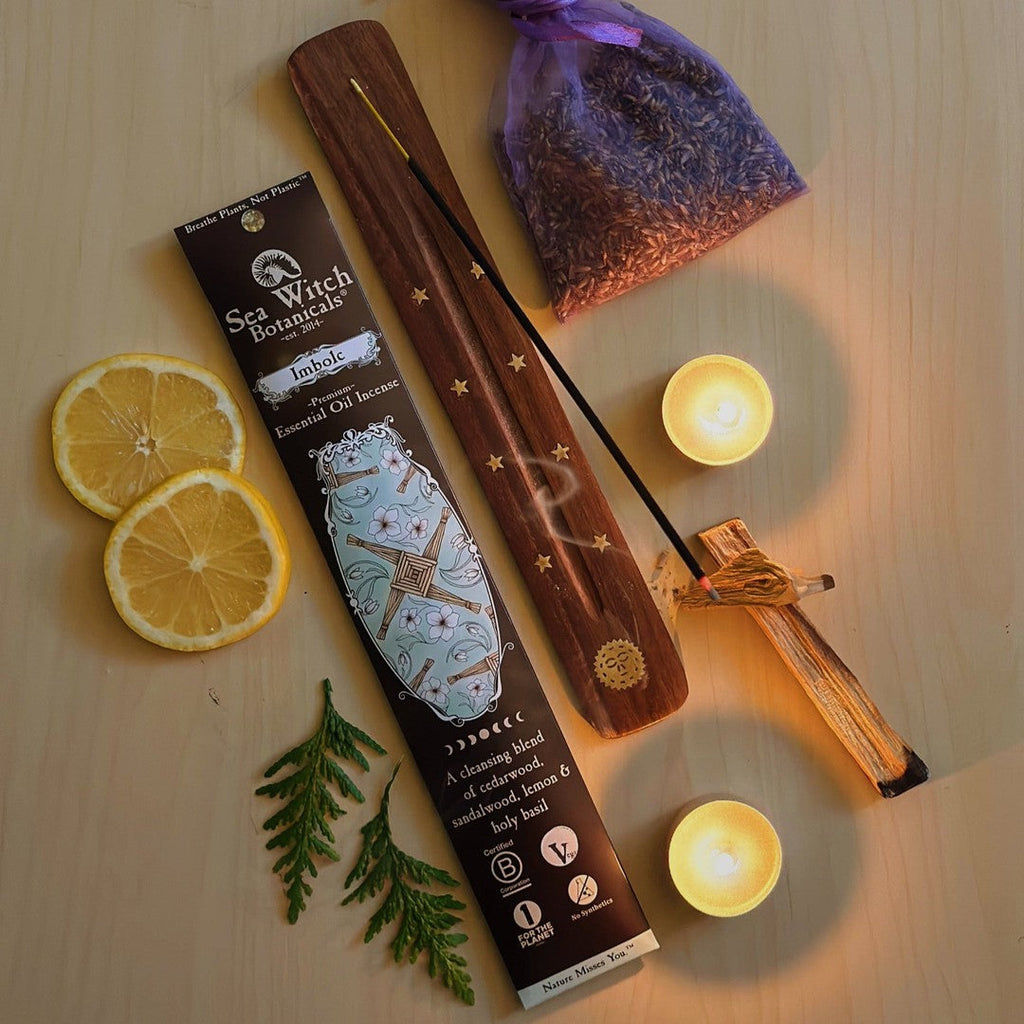 Imbolc Incense: with All-Natural Cedarwood, Sandalwood, Lemon, & Basil