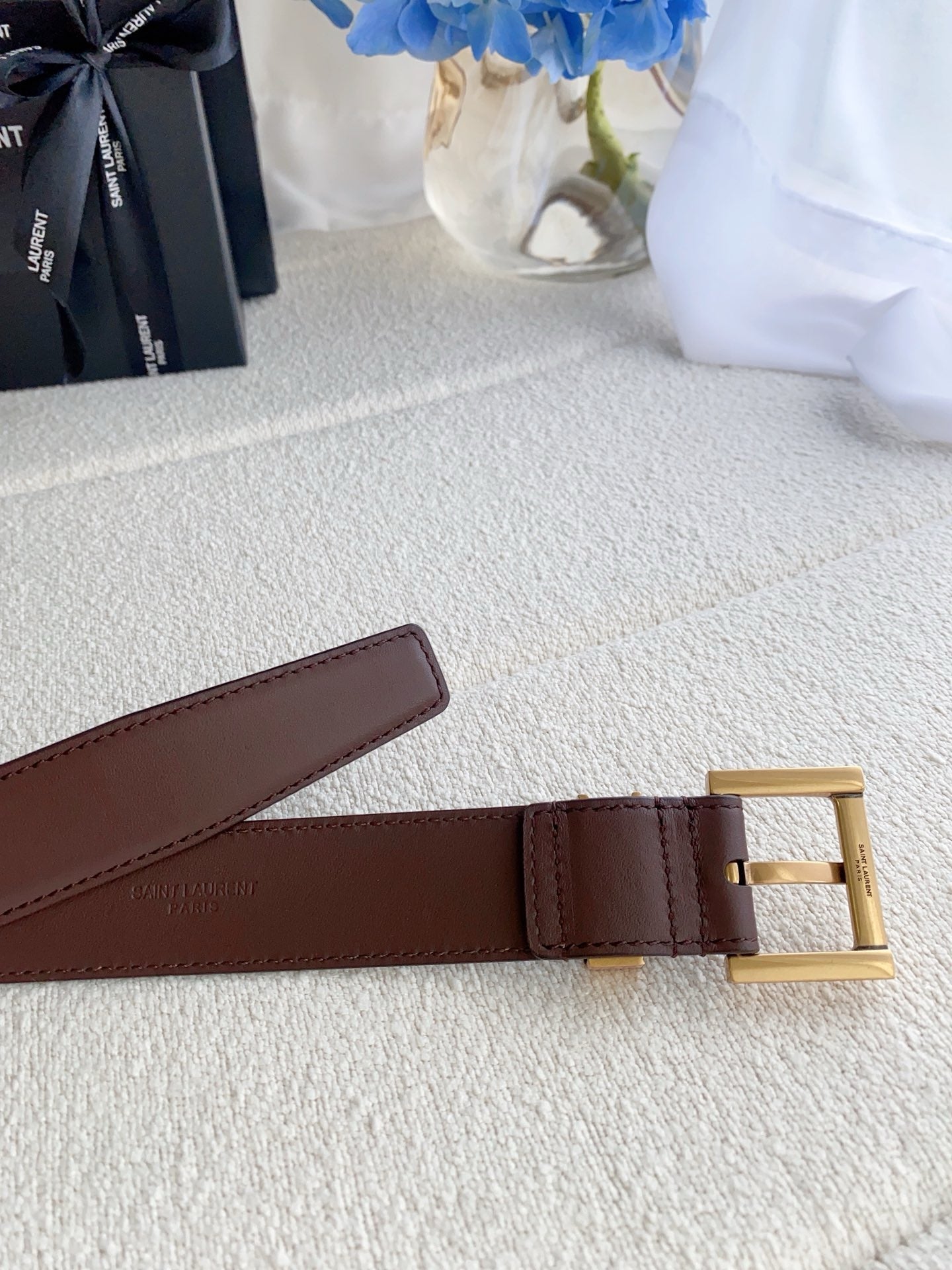 BL236 YSK CASSANDRE Belt in Shiny Leather / 30mm