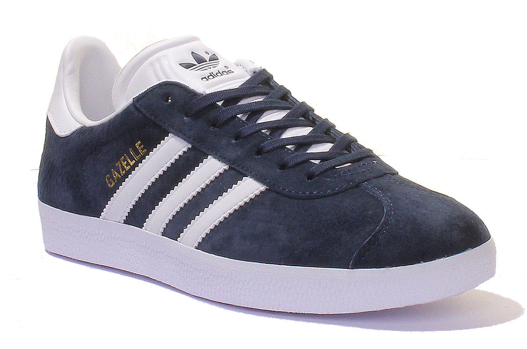 Adidas Gazelle Suede Trainers In Navy White