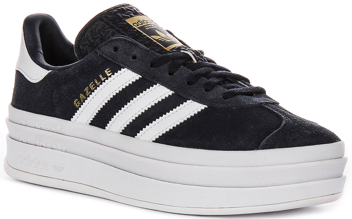 Adidas Gazelle Bold J In Navy White For Youth