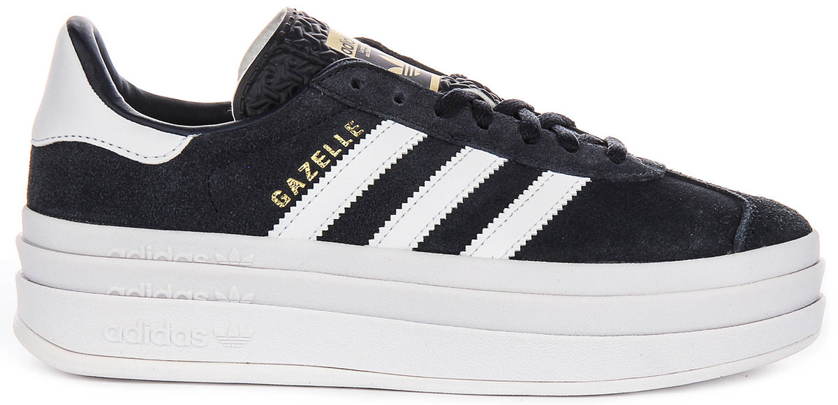 Adidas Gazelle Bold J In Navy White For Youth