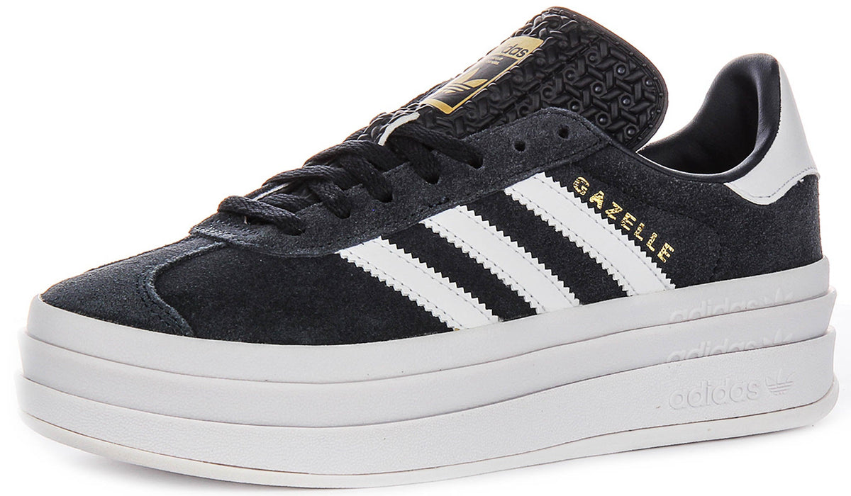 Adidas Gazelle Bold J In Navy White For Youth