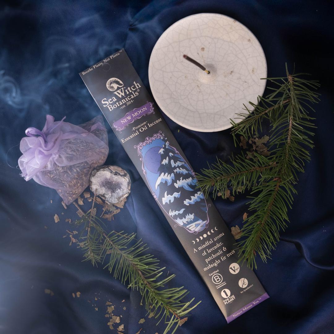 New Moon Incense: with Lavender, Patchouli, & Fir