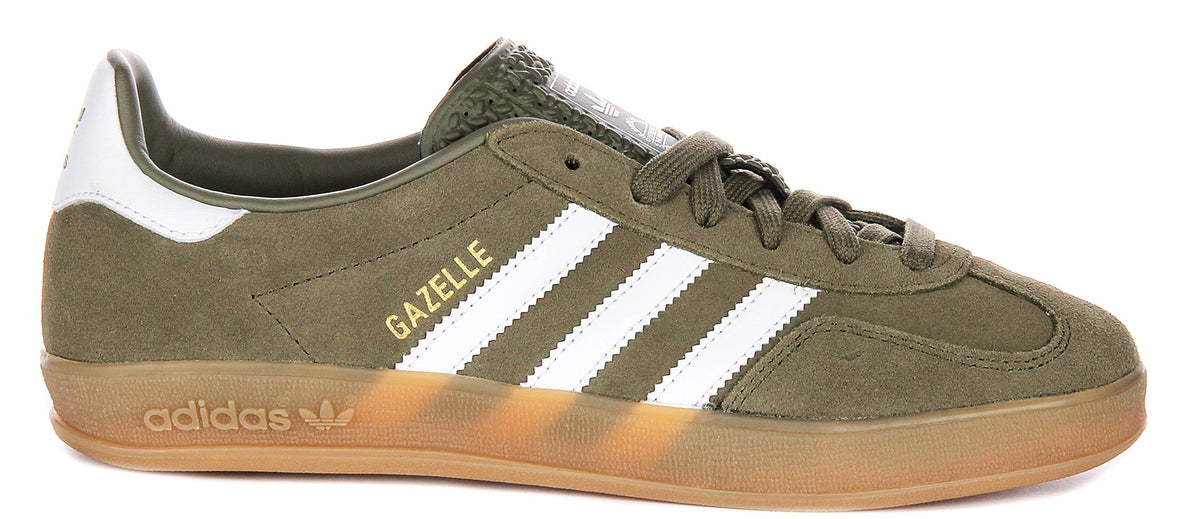 Adidas Gazelle Indoor In Olivewhite For Men