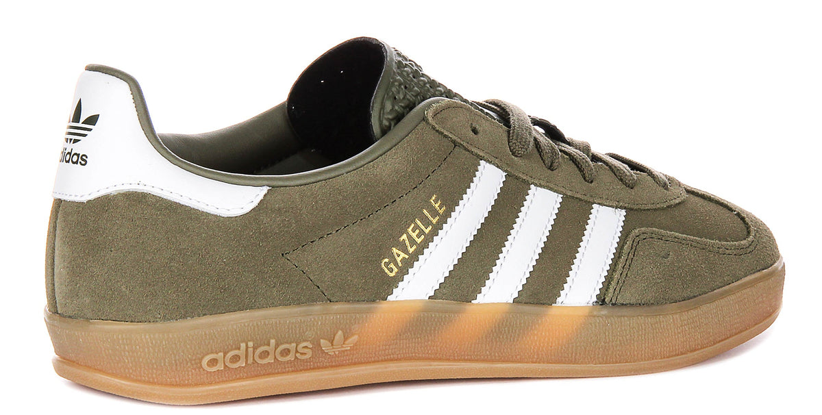 Adidas Gazelle Indoor In Olivewhite For Men