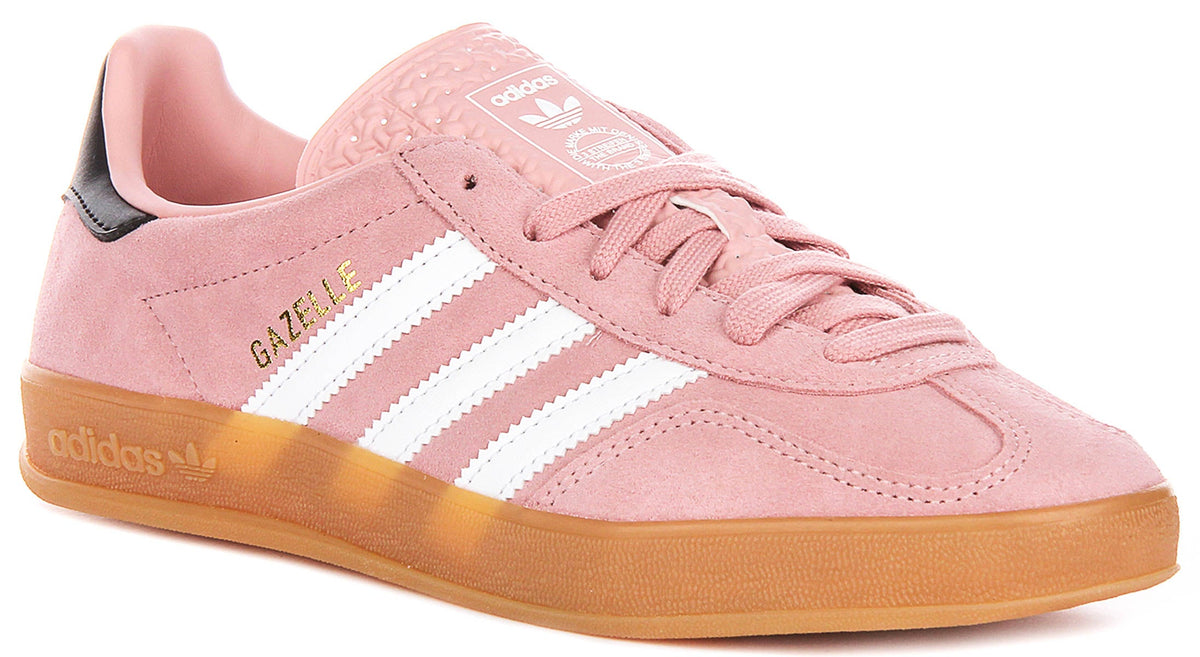 Adidas Gazelle Indoor In Pink White For Youth