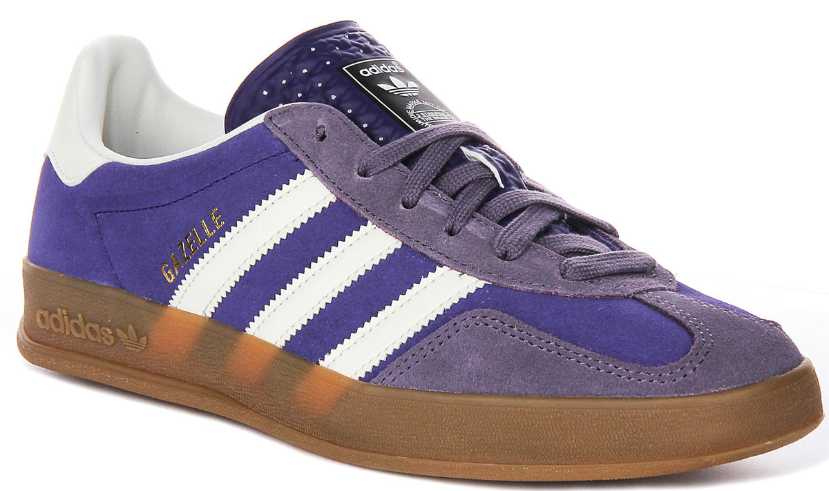 Adidas Gazelle Indoor In Purple White For Men