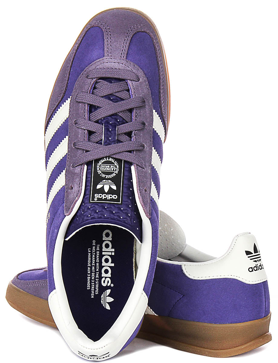 Adidas Gazelle Indoor In Purple White For Men