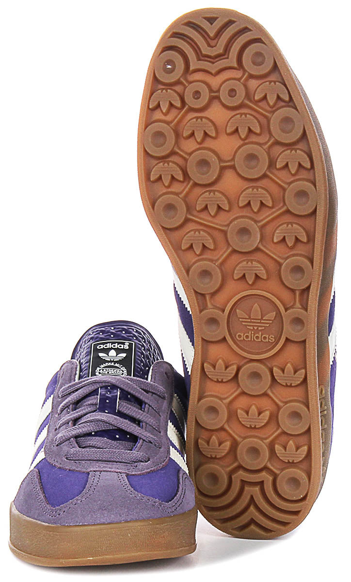Adidas Gazelle Indoor In Purple White For Men