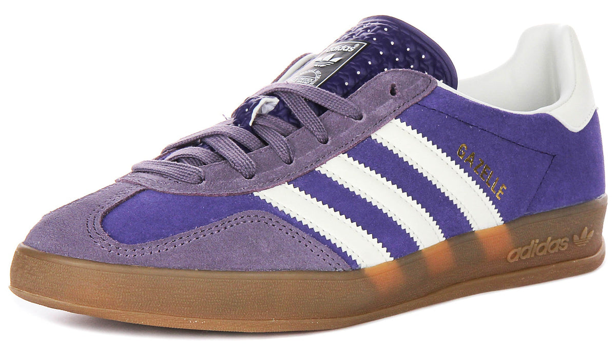 Adidas Gazelle Indoor In Purple White For Men
