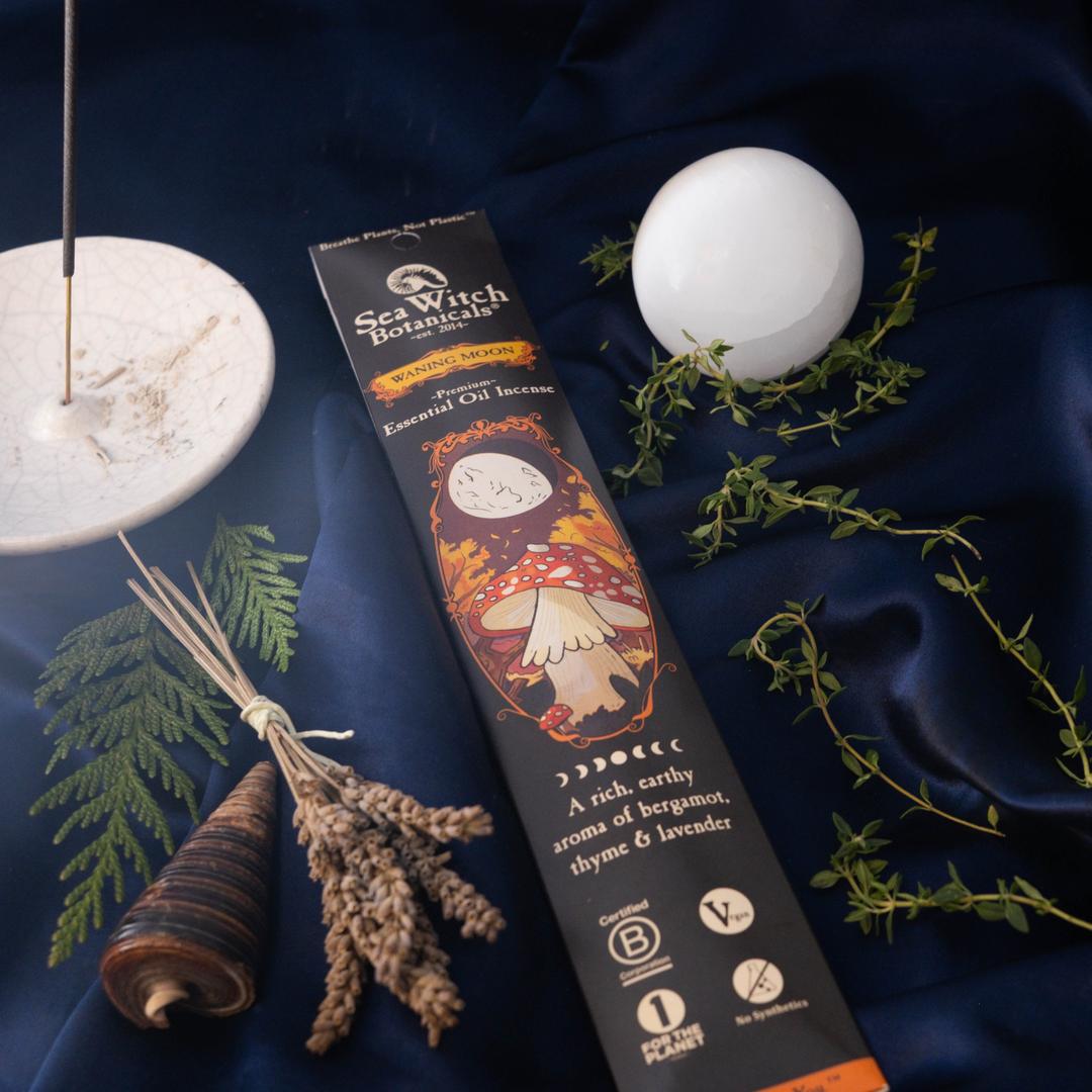 Waning Moon Incense: with Bergamot, Lavender, & Thyme
