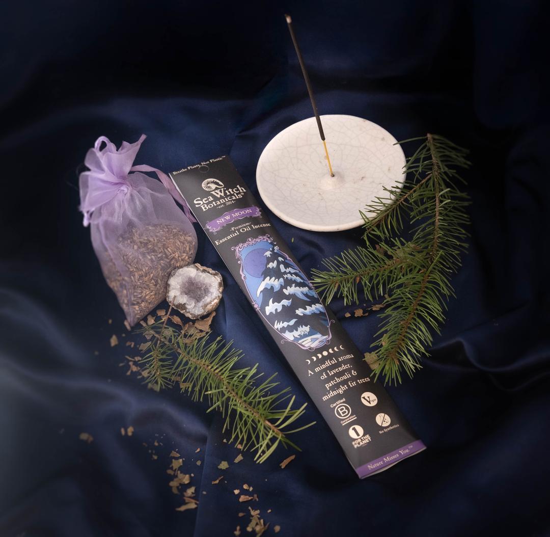 New Moon Incense: with Lavender, Patchouli, & Fir