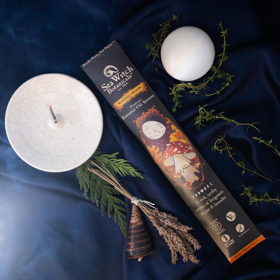 Waning Moon Incense: with Bergamot, Lavender, & Thyme