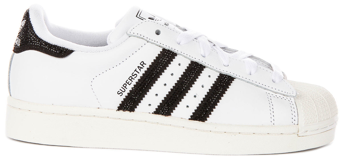 Adidas Superstar II Rhinestone In White Black For Women