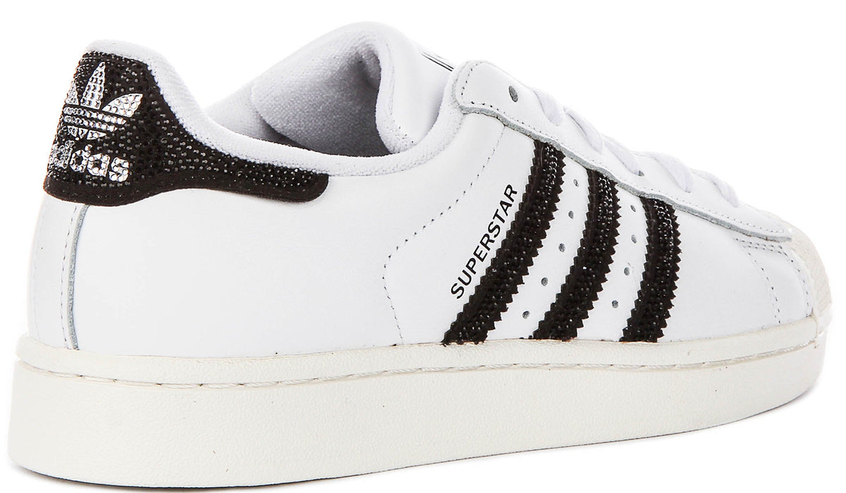 Adidas Superstar II Rhinestone In White Black For Women