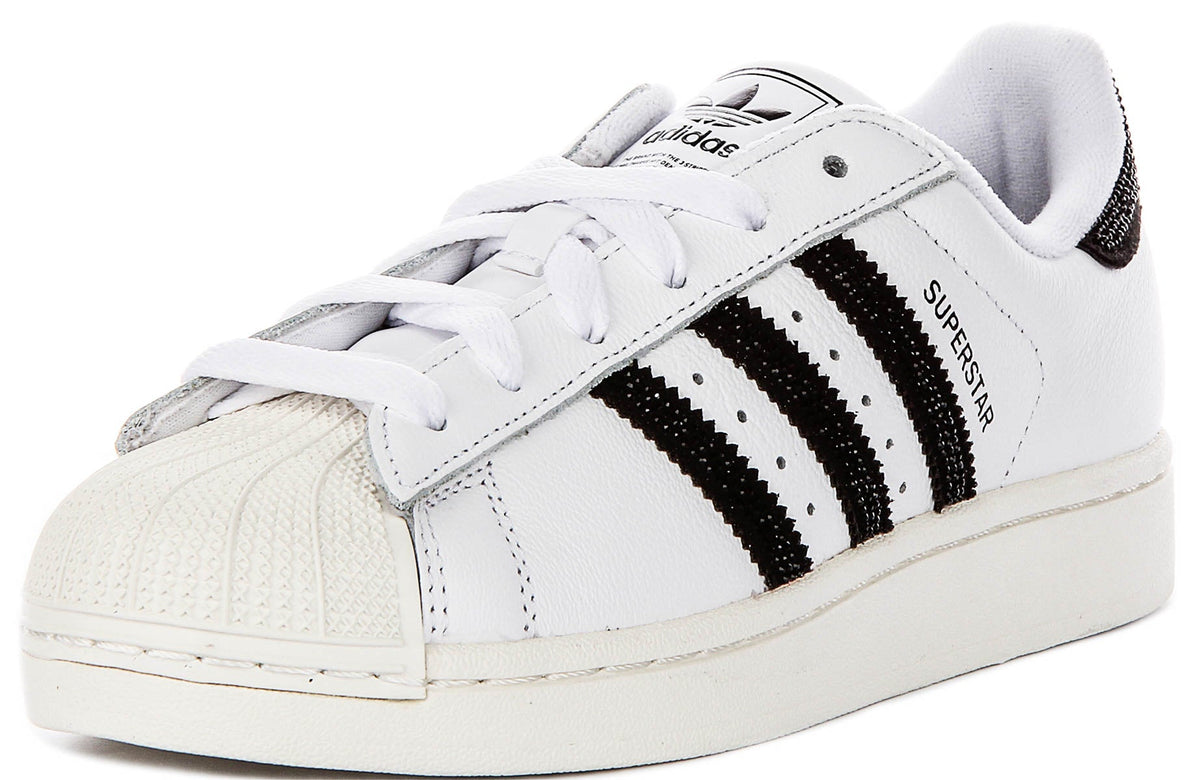 Adidas Superstar II Rhinestone In White Black For Women