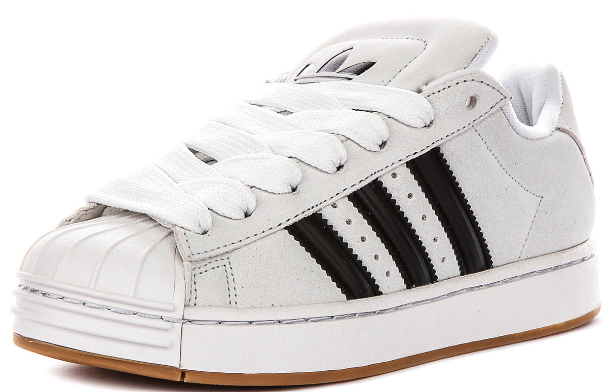 Adidas Superstar St J In White Black For Youth