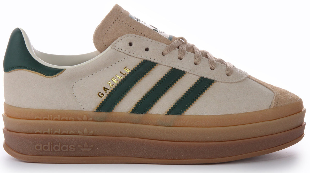 Adidas Gazelle Bold In Beige Green For Women
