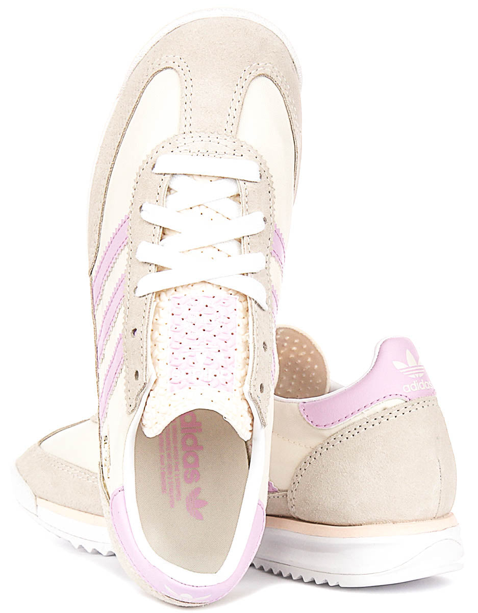 Adidas Sl 72 RS J In White Purple For Youth