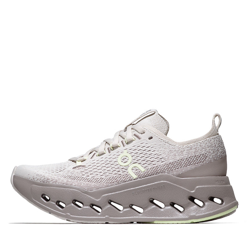Women's On Cloudsurfer Max - Pelican/Limelight