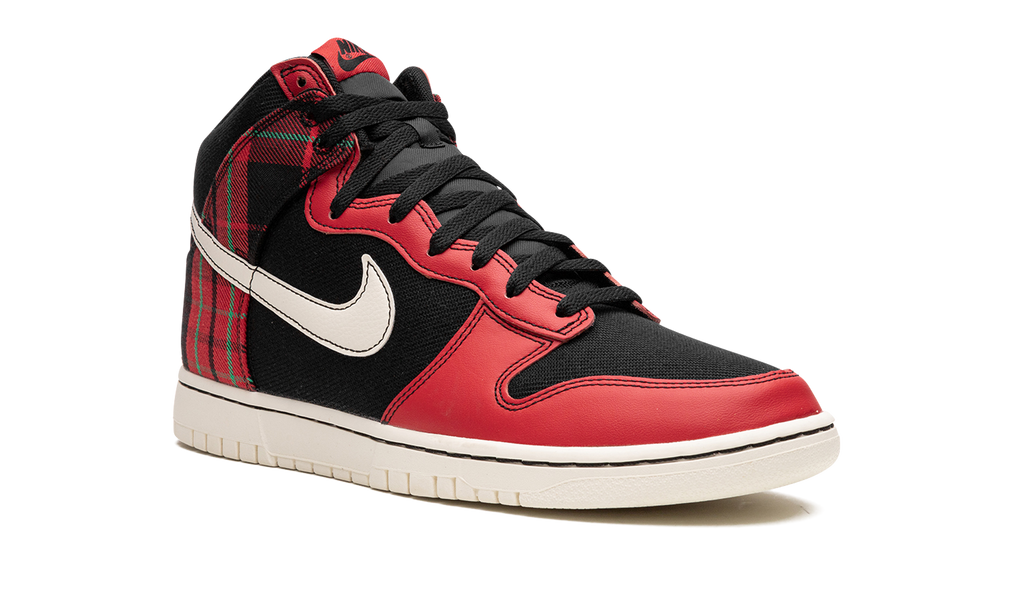 Dunk High "Plaid - Black/Red" DV0826 001