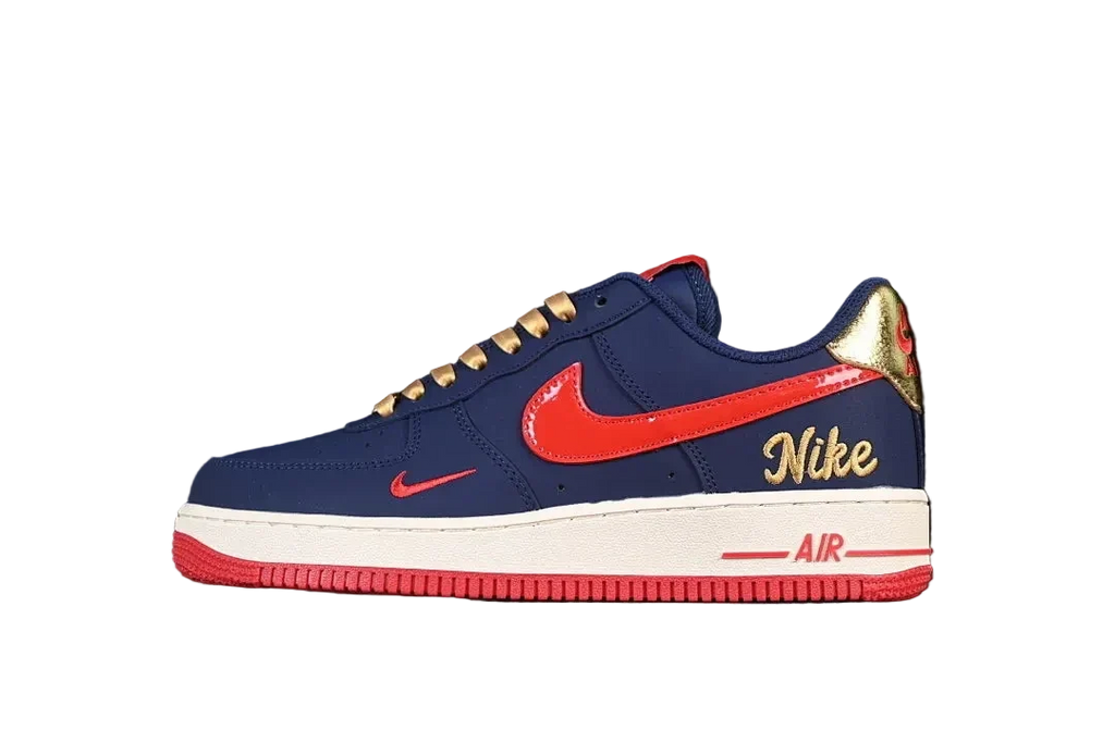Nike Air Force 1 "Dark Blue/ Gold"