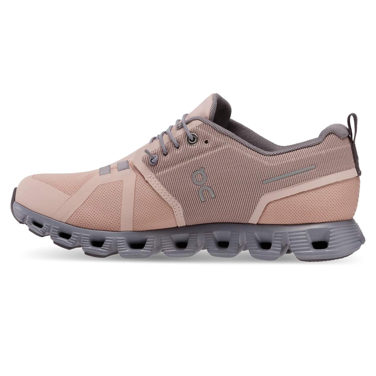 On Womens Cloud 5 Waterproof - Rose/Fossil (59.98527)