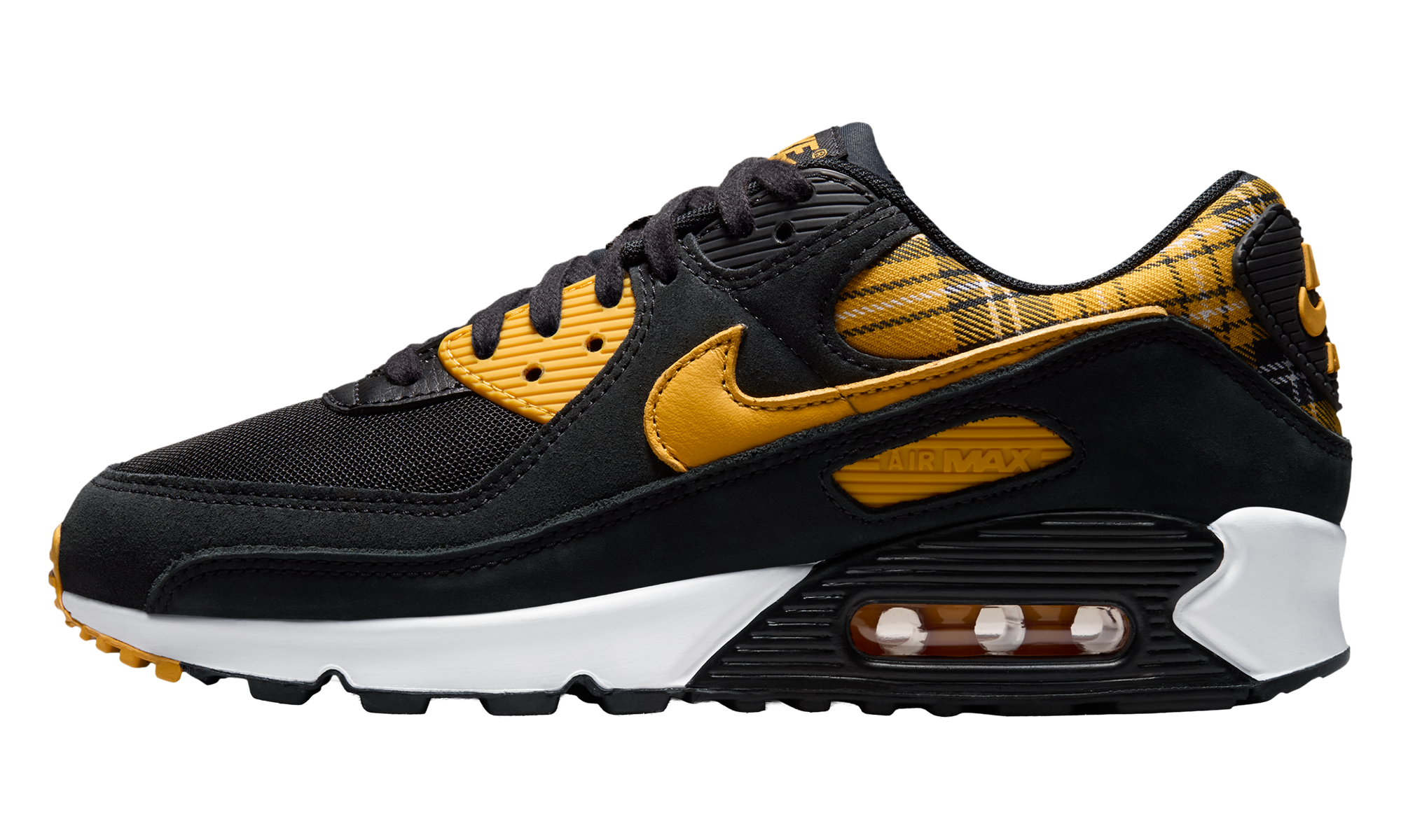 Air Max 90 WMNS "Black Yellow Ochre Plaid" IR5598 001