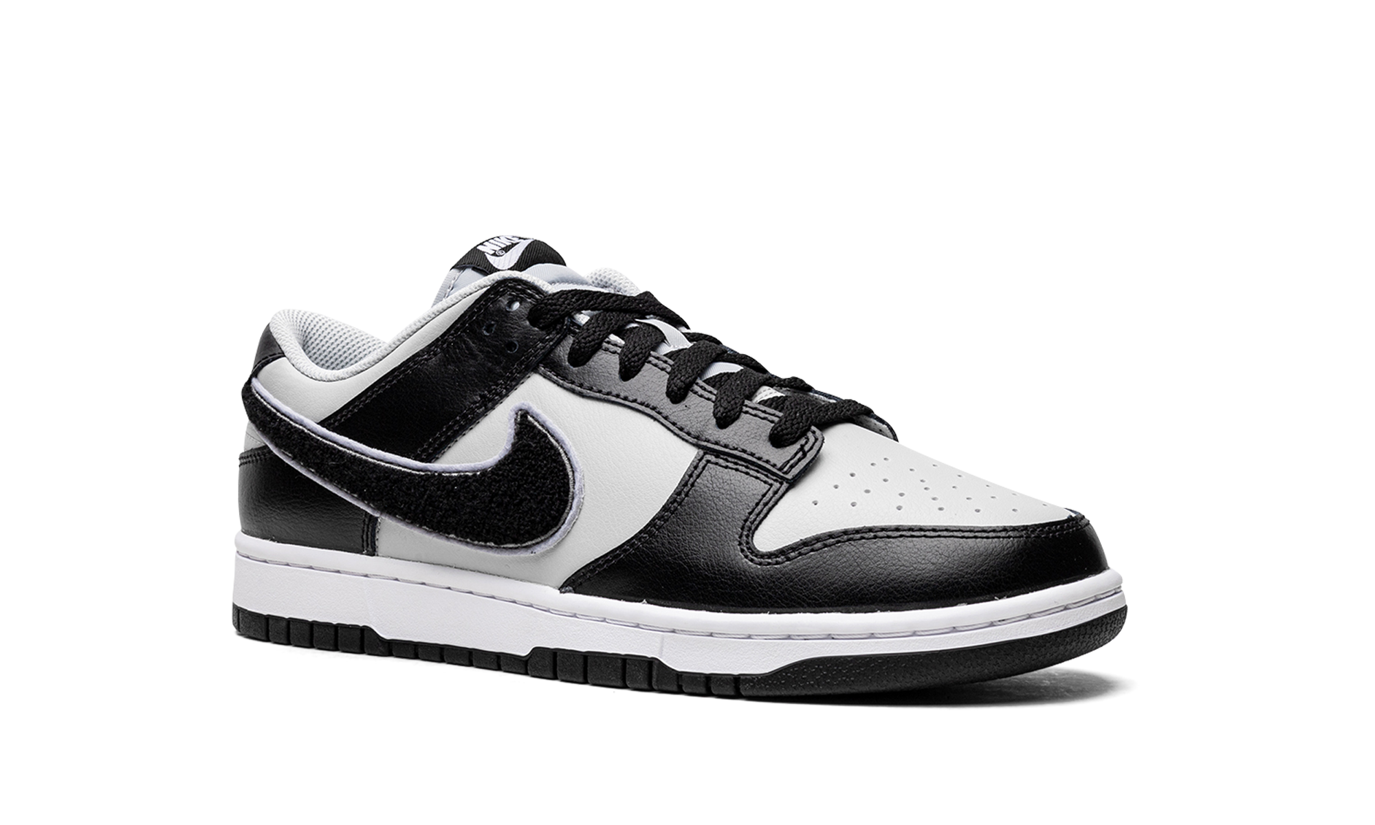 Dunk Low "Chenille Swoosh Black Grey" DQ7683 001