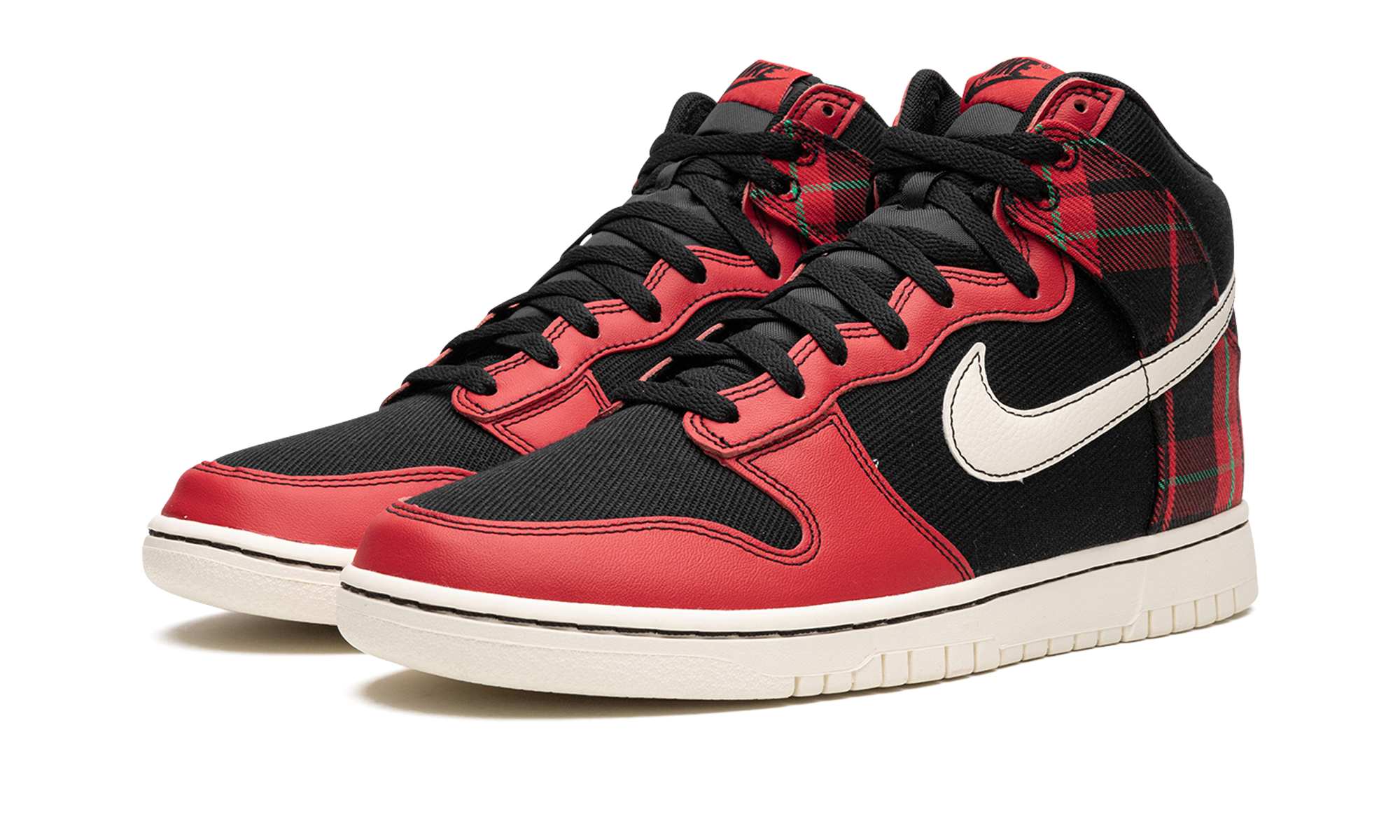Dunk High "Plaid - Black/Red" DV0826 001