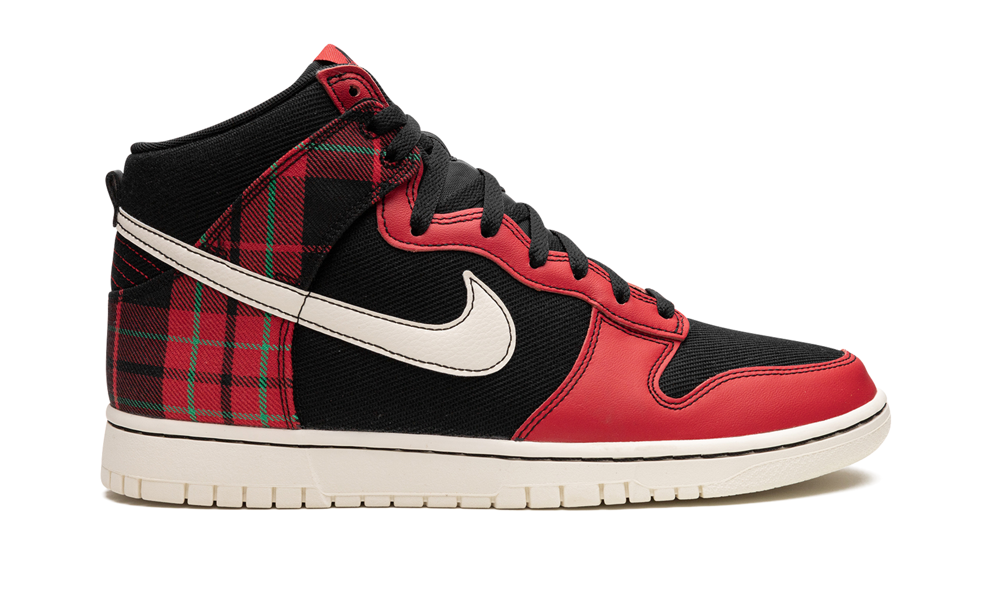 Dunk High "Plaid - Black/Red" DV0826 001