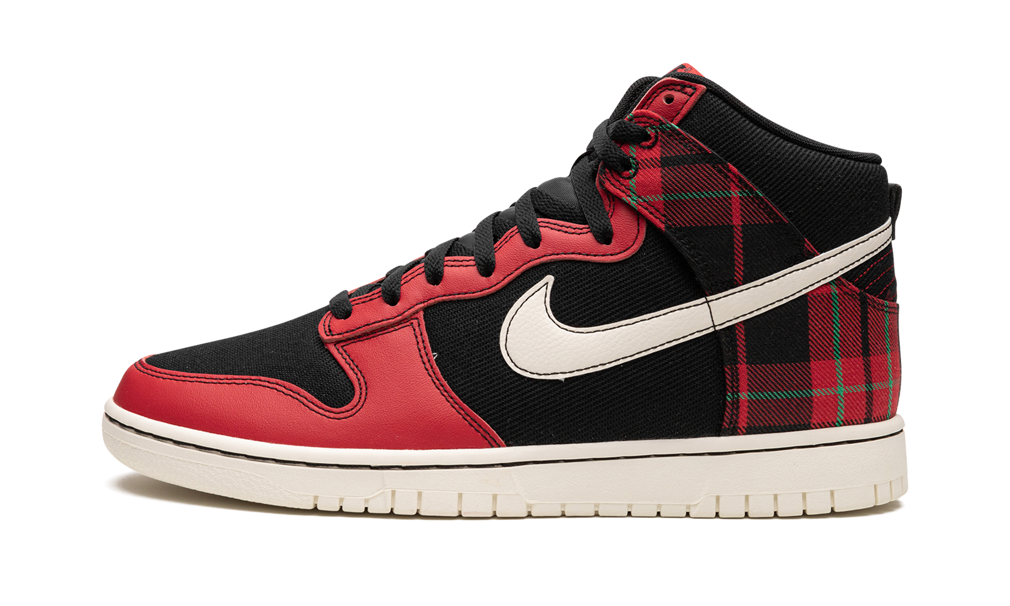 Dunk High "Plaid - Black/Red" DV0826 001